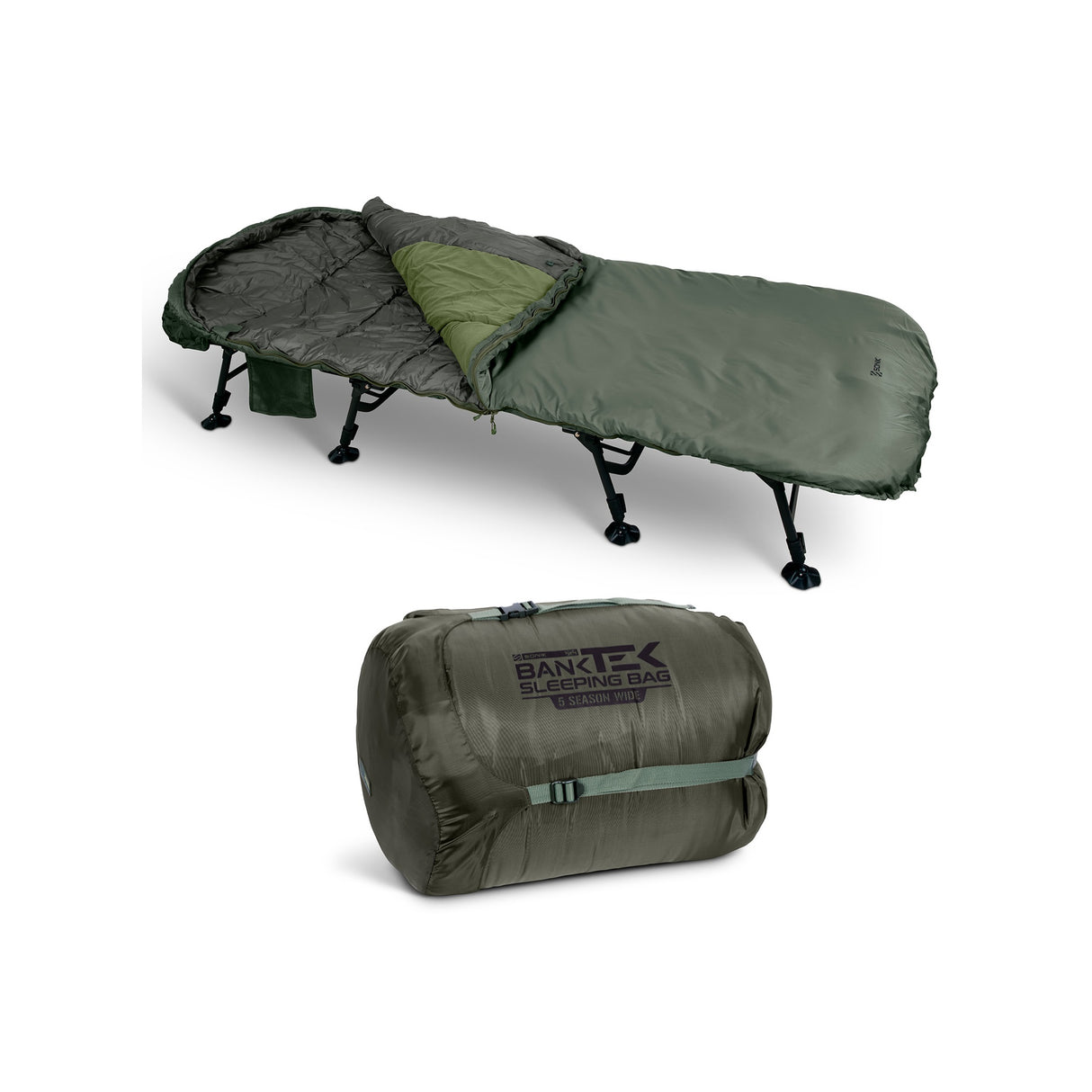 Bed Chair with sleeping bag Sonik Bank-Tek 5 seasons wide