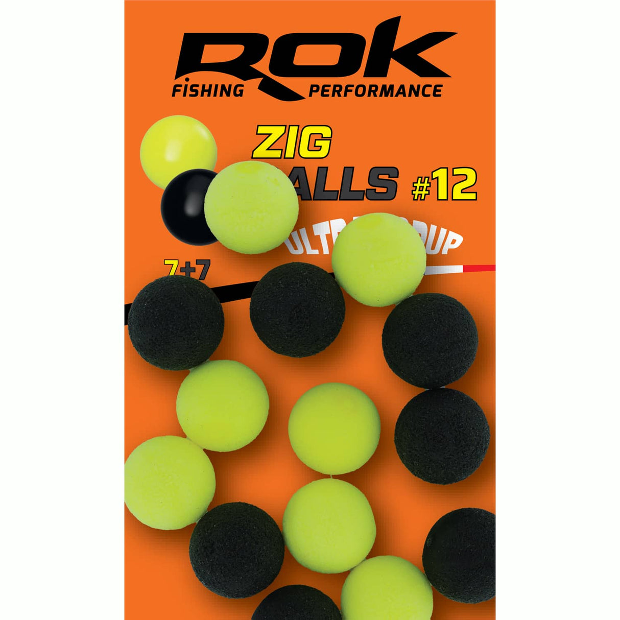 Floating boilie Rok Fishing Zig Ball Yellow/Black 12