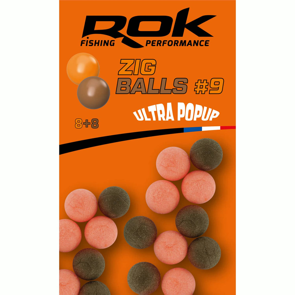 Floating boilie Rok Fishing Zig Ball Orange/Brown 9
