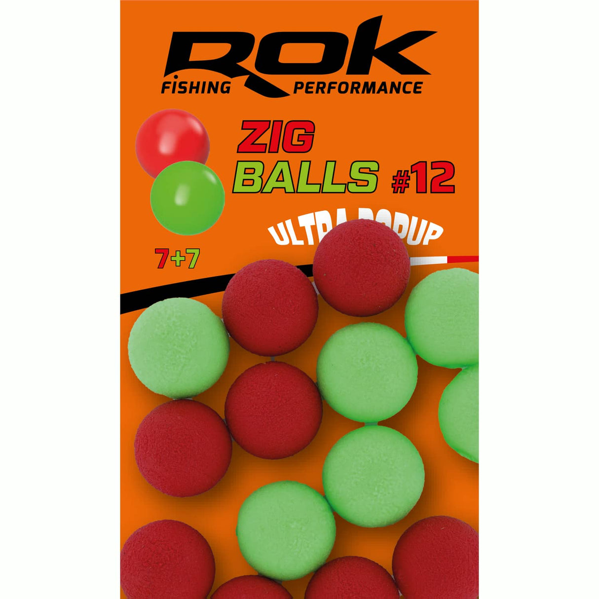 Floating boilie Rok Fishing Zig Ball Red/Green 12