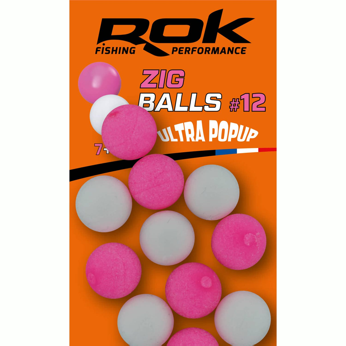 Floating boilie Rok Fishing Zig Ball Pink/White 12