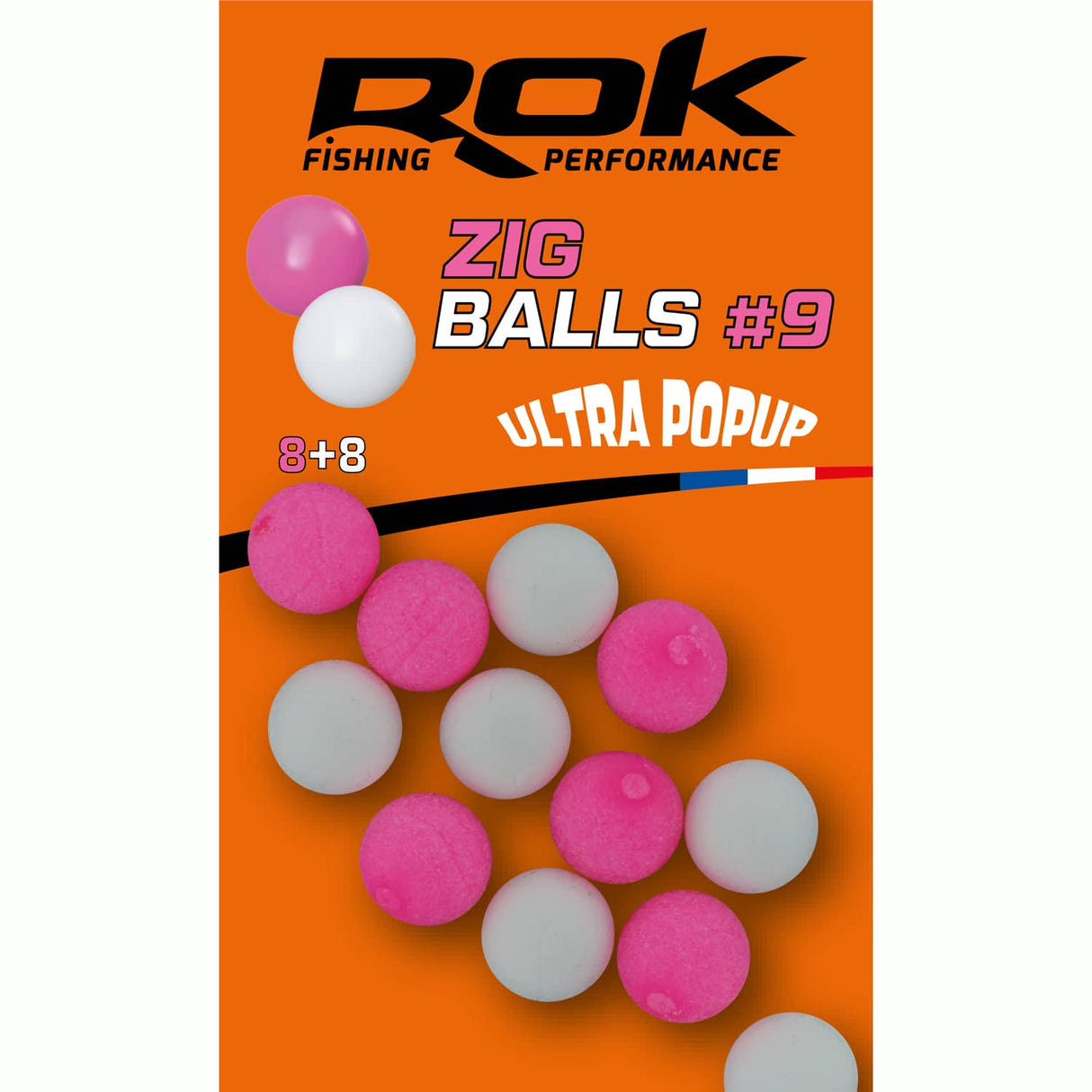 Floating boilie Rok Fishing Zig Ball Pink/White 9
