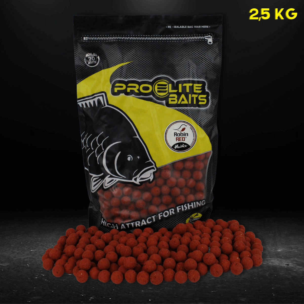 Boilies Pro Elite Baits Robin Red 20 mm 2.5 Kg