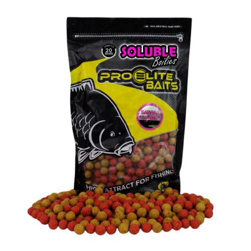 Boilies Solubles Pro Elite Baits Banana Strawberry 20 mm 3.5 Kg