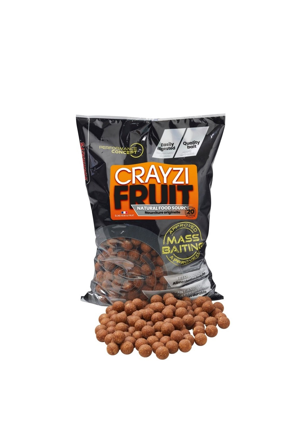 Boilies Starbaits Mass Baiting Crayzi Fruit - 20 mm 3 kg