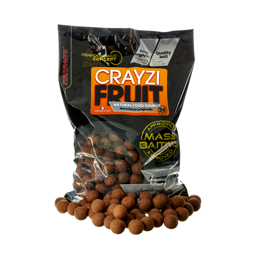 Boilies Starbaits Mass Baiting Crayzi Fruit - 24 mm 3 kg