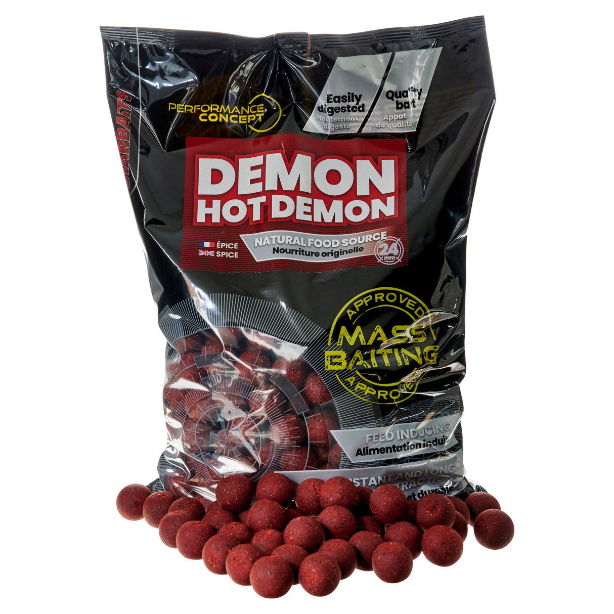 Boilies Starbaits Mass Baiting Hot Demon 24 mm 3 kg