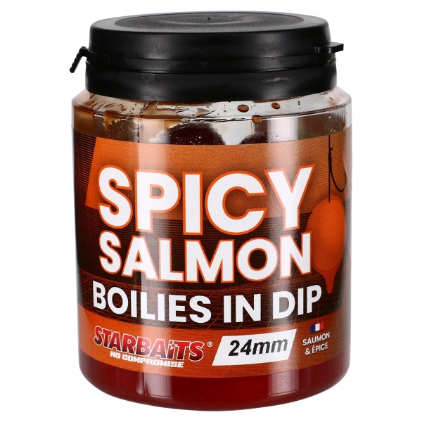 Boilies in Dip Starbaits Spicy Salmon 24 mm