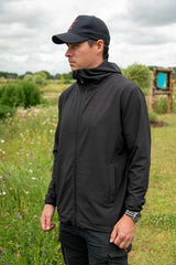 Jacket Fox Premium Mid Layer Black with hood