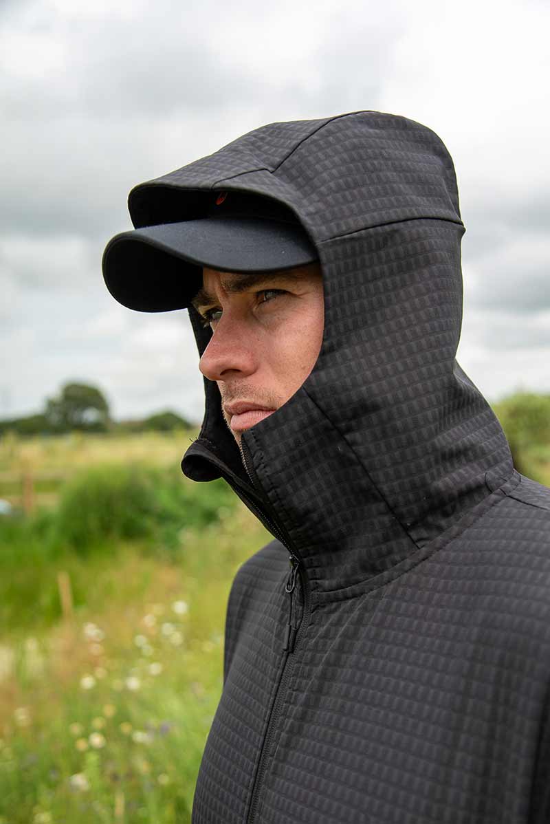 Jacket Fox Premium Mid Layer Black with hood