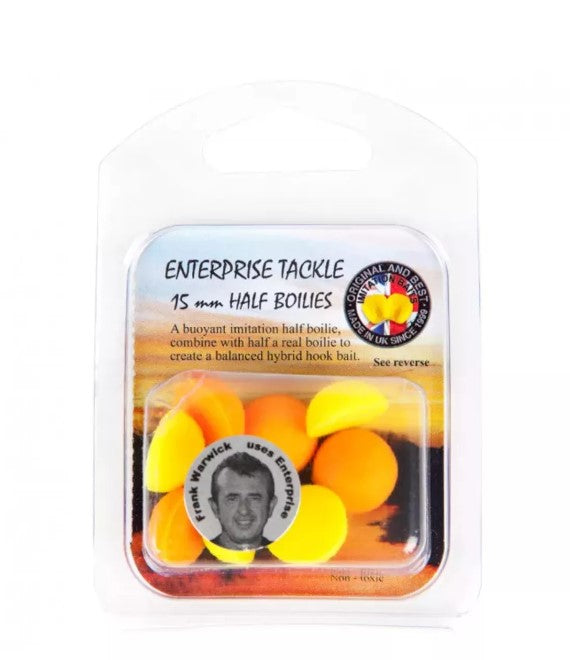 Half Boilies Enterprise Orange and Yellow 15 mm