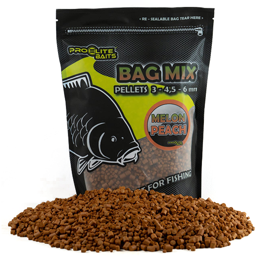 Micro Pellets Pro Elite Baits Melon & Peach 3,4, 6 mm