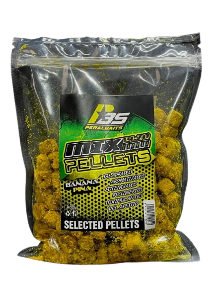 Mix Pellets Peralbaits Banana Pineapple 14-20 mm