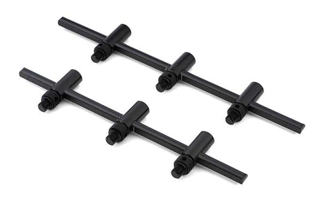 Pack 2 Buzz bars Fox Black Label 3 adjustable shafts 22 - 25 cm