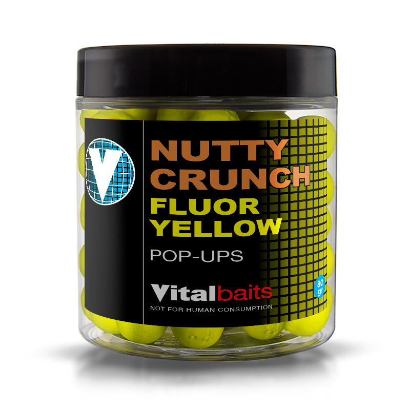 Pop ups Vitalbaits Nutty Crunch Fluor yellow 18 mm
