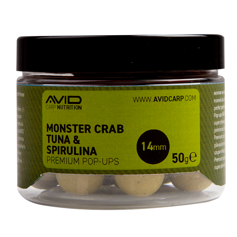 Pop ups Avid Carp Monster Crab Tuna & Spirulina 14 mm