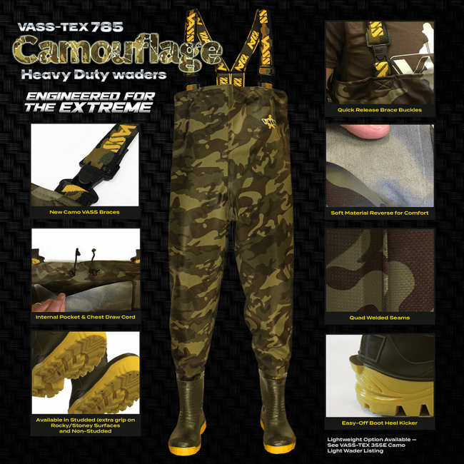 Vass Tex 785 E Series Chest Camo Waders