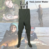 Vass Tex 600-70J Chest Waders Junior Green