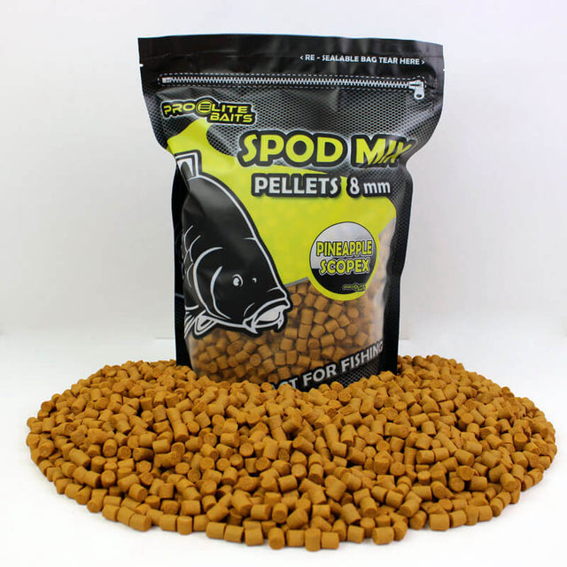 Pellets Spod Mix Pro Elite Baits Scopex Pineapple 8 mm - Tienda